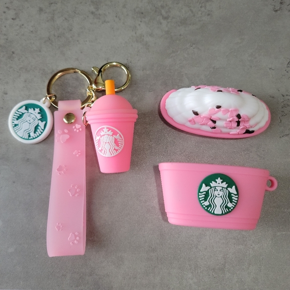Starbucks Other - 4/$40 New Starbucks AirPod Case and Keychain Set